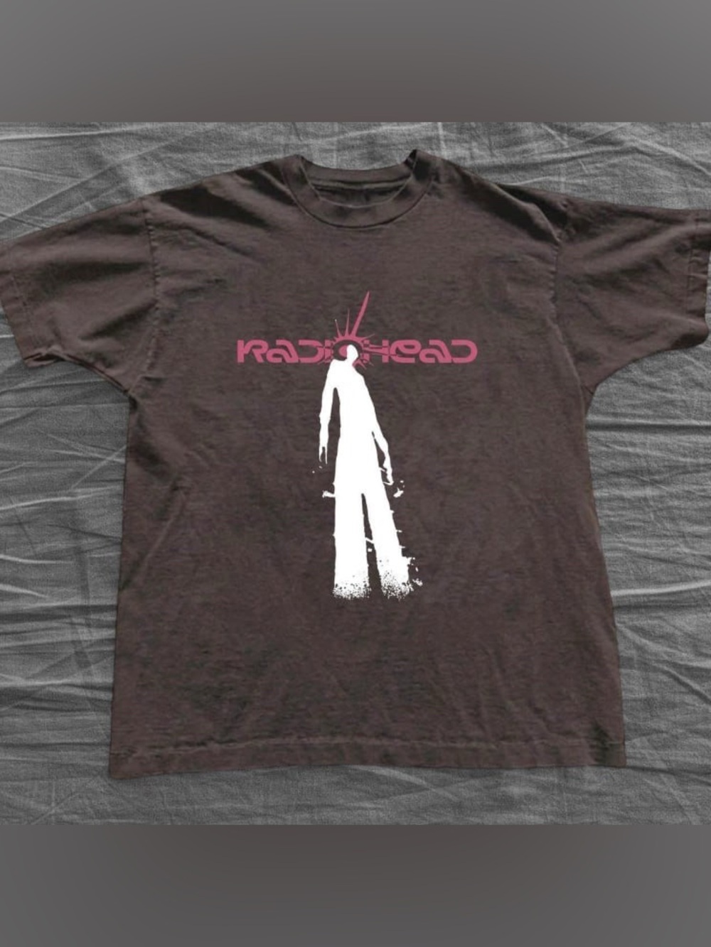 Radiohead Black Graphic Tee with Pink Logo